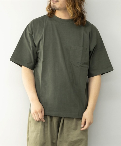 STYLEBLOCK(スタイルブロック)の「ヘビーウエイトポケット付ビッグTシャツ(Tシャツ/カットソー・メンズ・ホワイト/ブラック/ベージュ/カーキ/ミント/ホワイト×ブラック/グリーン系その他/ベージュ系その他/ブラック×ホワイト/パープル系その他・LL/M/L)」の8枚目の写真