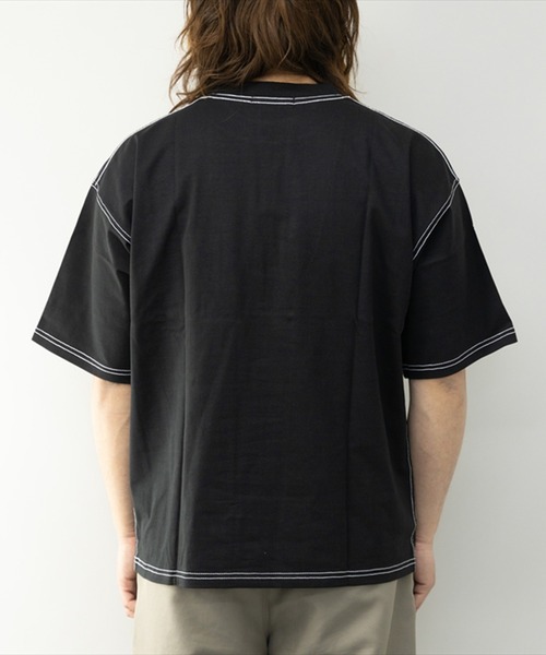 STYLEBLOCK(スタイルブロック)の「ヘビーウエイトポケット付ビッグTシャツ(Tシャツ/カットソー・メンズ・ホワイト/ブラック/ベージュ/カーキ/ミント/ホワイト×ブラック/グリーン系その他/ベージュ系その他/ブラック×ホワイト/パープル系その他・LL/M/L)」の18枚目の写真