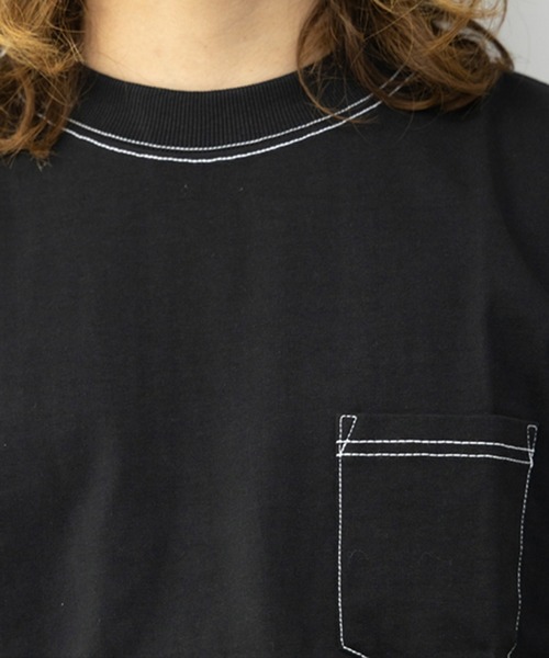 STYLEBLOCK(スタイルブロック)の「ヘビーウエイトポケット付ビッグTシャツ(Tシャツ/カットソー・メンズ・ホワイト/ブラック/ベージュ/カーキ/ミント/ホワイト×ブラック/グリーン系その他/ベージュ系その他/ブラック×ホワイト/パープル系その他・LL/M/L)」の19枚目の写真