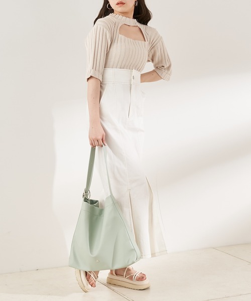 Chico(チコ)の「【新色追加】スマホケース付ビックベルトトート(トートバッグ・レディース・ホワイト系その他2/ミント/ブラック/アイボリー/ホワイト系その他3・FREE)」の13枚目の写真