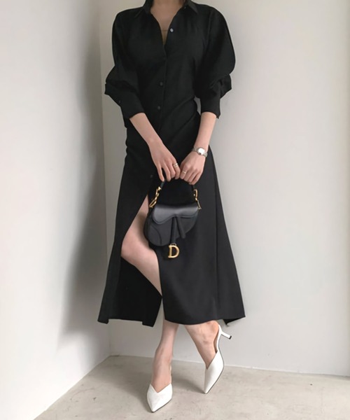 Dita Muaj.（ディータムアージュ）の「バックスリットリボンデザインワンピース（ワンピース・レディース・ベージュ/ブラック・FREE）」の18枚目の写真