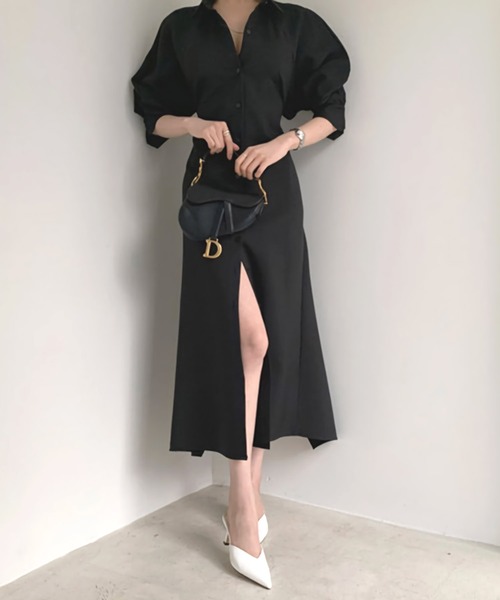 Dita Muaj.（ディータムアージュ）の「バックスリットリボンデザインワンピース（ワンピース・レディース・ベージュ/ブラック・FREE）」の3枚目の写真