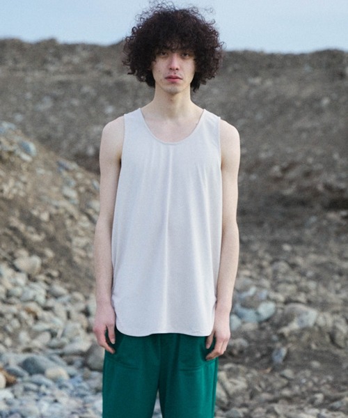 Iroquois(イロコイ)の「LONG T/T(タンクトップ・メンズ・ホワイト/ブラック/ベージュ/ブラウン・1/2/3)」の4枚目の写真