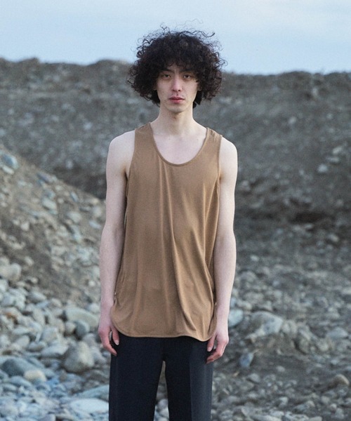 Iroquois(イロコイ)の「LONG T/T(タンクトップ・メンズ・ホワイト/ブラック/ベージュ/ブラウン・1/2/3)」の16枚目の写真