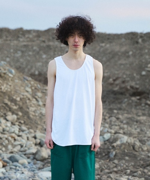 Iroquois(イロコイ)の「LONG T/T(タンクトップ・メンズ・ホワイト/ブラック/ベージュ/ブラウン・1/2/3)」の7枚目の写真