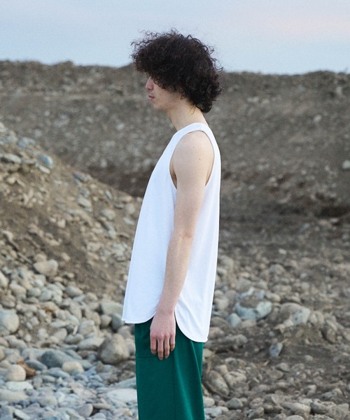 Iroquois(イロコイ)の「LONG T/T(タンクトップ・メンズ・ホワイト/ブラック/ベージュ/ブラウン・1/2/3)」の8枚目の写真