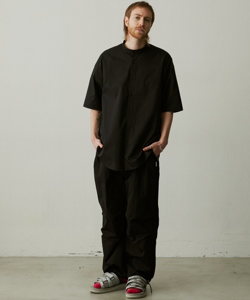 UNSELDs（アンセルズ）の「【UNSELDs アンセルズ】バンドカラー ハーフスリーブシャツ（シャツ/ブラウス・メンズ・イエロー/ブラック/ダークグリーン・M/L）」の13枚目の写真