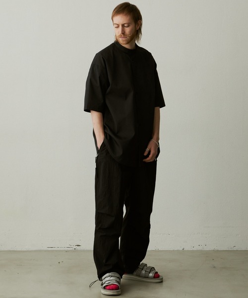 UNSELDs（アンセルズ）の「【UNSELDs アンセルズ】バンドカラー ハーフスリーブシャツ（シャツ/ブラウス・メンズ・イエロー/ブラック/ダークグリーン・M/L）」の16枚目の写真