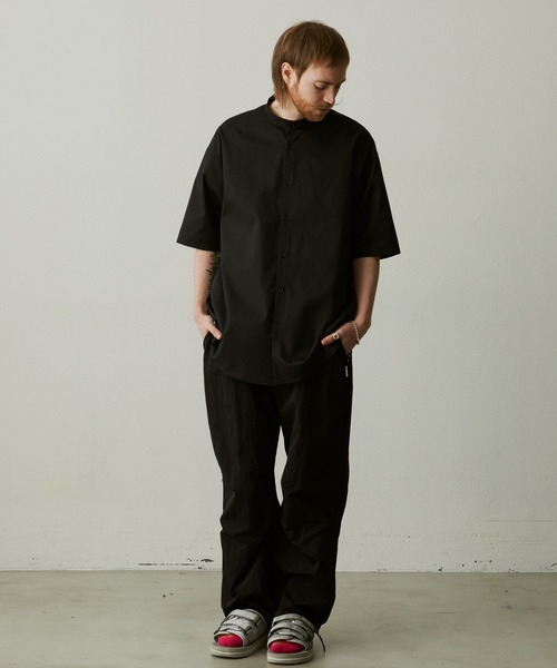 UNSELDs（アンセルズ）の「【UNSELDs アンセルズ】バンドカラー ハーフスリーブシャツ（シャツ/ブラウス・メンズ・イエロー/ブラック/ダークグリーン・M/L）」の14枚目の写真