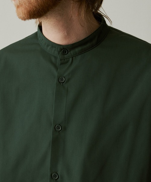 UNSELDs（アンセルズ）の「【UNSELDs アンセルズ】バンドカラー ハーフスリーブシャツ（シャツ/ブラウス・メンズ・イエロー/ブラック/ダークグリーン・M/L）」の20枚目の写真