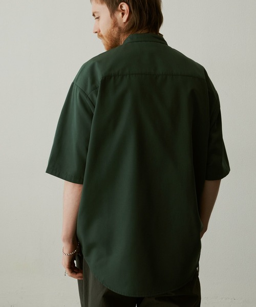 UNSELDs（アンセルズ）の「【UNSELDs アンセルズ】バンドカラー ハーフスリーブシャツ（シャツ/ブラウス・メンズ・イエロー/ブラック/ダークグリーン・M/L）」の21枚目の写真