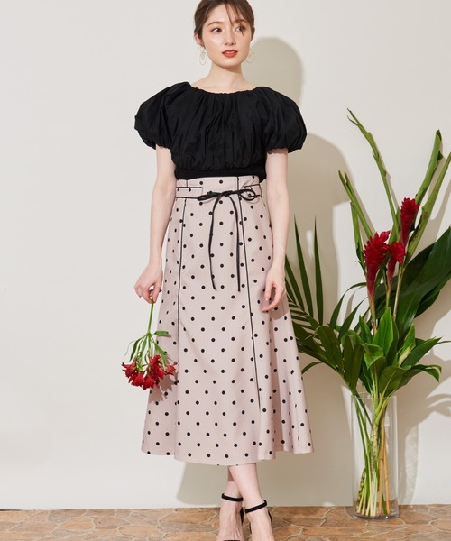 NOELA（ノエラ）の「ボリュームカラードッキングニット（ニット/セーター・レディース・ブラック/ベージュ/オフホワイト・フリー）」の10枚目の写真