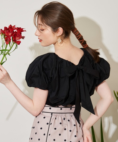 NOELA（ノエラ）の「ボリュームカラードッキングニット（ニット/セーター・レディース・ブラック/ベージュ/オフホワイト・フリー）」の12枚目の写真