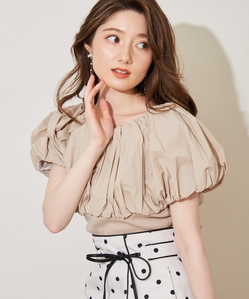 NOELA（ノエラ）の「ボリュームカラードッキングニット（ニット/セーター・レディース・ブラック/ベージュ/オフホワイト・フリー）」の17枚目の写真