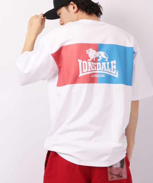 LONSDALE(ロンズデール)の「LONSDALE オーバーサイズ 天竺 コットン バックプリント 半袖 Tシャツ 男女兼用(Tシャツ/カットソー・メンズ・ホワイト/ブラック・S/M/L/LL)」の4枚目の写真