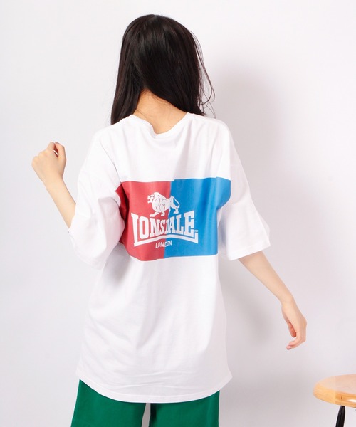 LONSDALE(ロンズデール)の「LONSDALE オーバーサイズ 天竺 コットン バックプリント 半袖 Tシャツ 男女兼用(Tシャツ/カットソー・メンズ・ホワイト/ブラック・S/M/L/LL)」の18枚目の写真