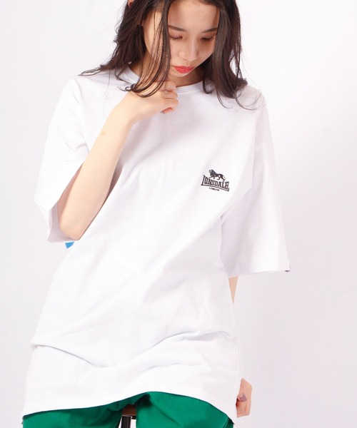 LONSDALE(ロンズデール)の「LONSDALE オーバーサイズ 天竺 コットン バックプリント 半袖 Tシャツ 男女兼用(Tシャツ/カットソー・メンズ・ホワイト/ブラック・S/M/L/LL)」の20枚目の写真