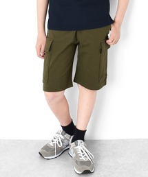 GLAZOS | スムース・ワイドカーゴハーフパンツ(カーゴパンツ)