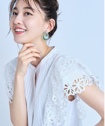 （美品）ジャスグリッティー♡カットワーク刺繍ブラウス JUSGLITTY（ジャスグリッティー）の「カットワーク刺繍ブラウス