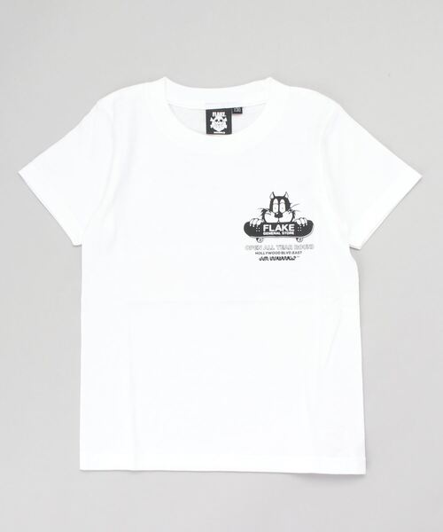 flake（フレーク）の「FLAKE S/S T-SHIRTS（Tシャツ/カットソー・キッズ・ホワイト/グレー・130/140/150/160/120）」の2枚目の写真