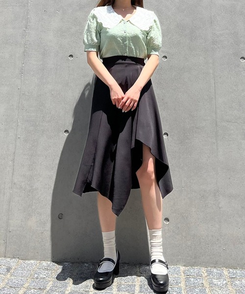 Crea titty&Co. PETIT（クレアティティーアンドコープチ）の「【Crea titty&Co.PETIT】イレヘムスカート（スカート・レディース・ブラック・FREE）」の4枚目の写真