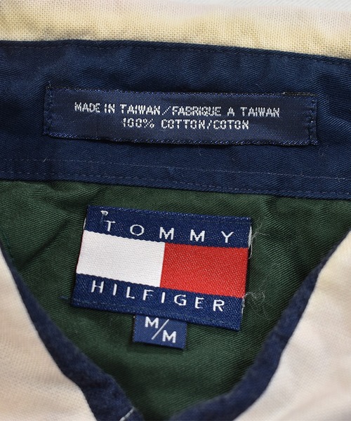 TOMMY HILFIGER（トミーヒルフィガー）の「【ヴィンテージ古着】 TOMMY HILFIGER/トミーヒルフィガー B.D ストライプ柄 長袖シャツ（シャツ/ブラウス・メンズ・ピンク・MEDIUM）」の4枚目の写真