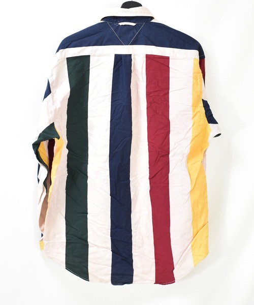 TOMMY HILFIGER（トミーヒルフィガー）の「【ヴィンテージ古着】 TOMMY HILFIGER/トミーヒルフィガー B.D ストライプ柄 長袖シャツ（シャツ/ブラウス・メンズ・ピンク・MEDIUM）」の5枚目の写真