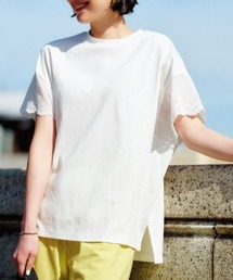 フェリシモ 接触冷感＆吸汗速乾で涼やかアイスコットン裾Tシャツ2枚セット リブ イン コンフォート ハーロウアイスクリームさんとコラボ