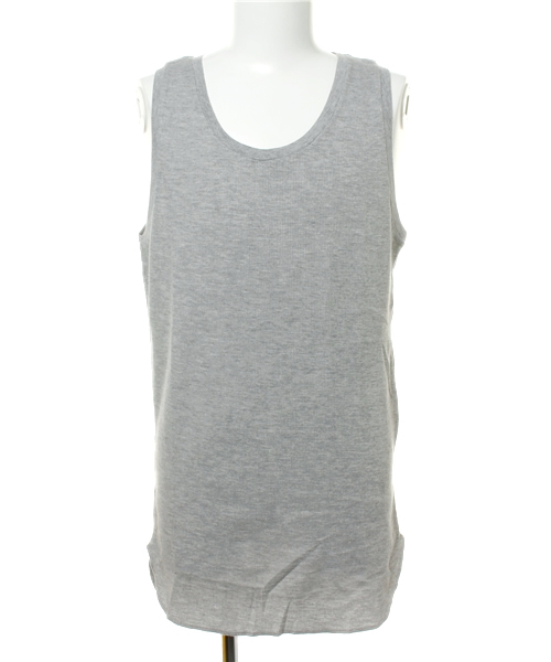 WEGO（ウィゴー）の「WEGO/ワッフルラウンドロングタンクトップ（タンクトップ・メンズ・ホワイト/ブラック/杢グレー・MEDIUM/LARGE）」の3枚目の写真