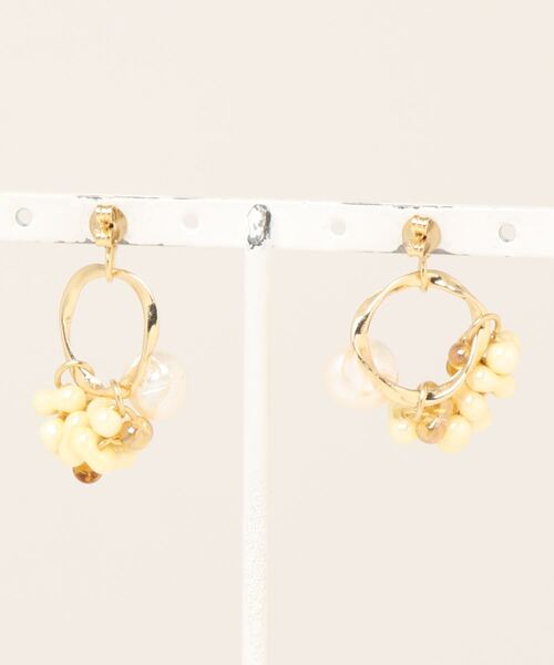 tone(トーン)の「【YM】淡水パール×チェコビーズピアス(MA)(ピアス(両耳用)・レディース・ゴールド・FREE)」の2枚目の写真