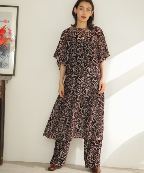 CREOLME（クレオルム）の「(CREOLME)ベロアオパールパンツ（その他パンツ・レディース・ブラウン/イエロー・ONE SIZE）」の3枚目の写真