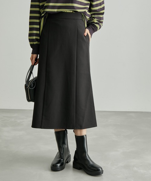 ROPE' PICNIC(ロペピクニック)の「【WEB限定カラー:ピンク】ラク美/セミフレアスカート(スカート・レディース・ブラック/グレー系その他/ダークグリーン/ピンク系その他/ピンク系その他2・36/38/40)」の2枚目の写真