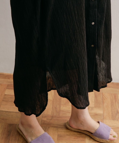 セール】mizuiro ind crape stand collar one-piece（ワンピース