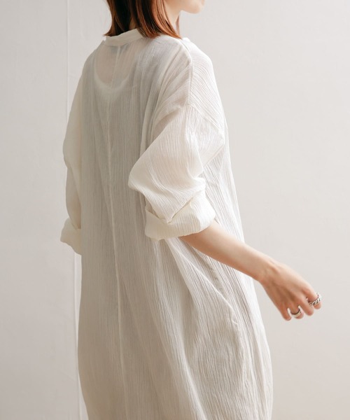ワンピース mizuiro ind crape stand collar one-piece セール】mizuiro ind crape stand collar one-piece（ワンピース