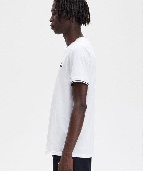 FRED PERRY フレッドペリー Tシャツ　メッシュトップス　ホワイト FRED PERRY フレッドペリー レーストップ Tシャツ カットソー