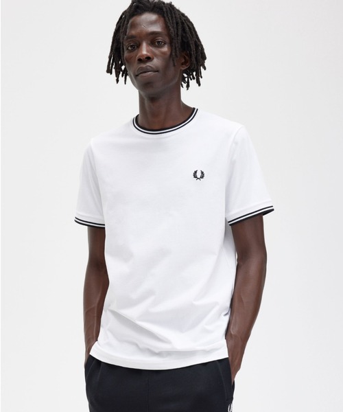 FRED PERRY フレッドペリー Tシャツ　メッシュトップス　ホワイト FRED PERRY フレッドペリー レーストップ Tシャツ カットソー