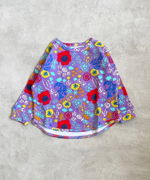 HOGAN RANCH WEAR(ホーガンランチウエア)の「スパンフライスロンT(80~130cm)(Tシャツ/カットソー・キッズ・ブラック/ベージュ/パープル/グレー/オレンジ/グリーン/マルチ/チャコール・90/100/110/120/80/130/95)」の7枚目の写真