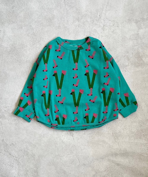 HOGAN RANCH WEAR(ホーガンランチウエア)の「スパンフライスロンT(80~130cm)(Tシャツ/カットソー・キッズ・ブラック/ベージュ/パープル/グレー/オレンジ/グリーン/マルチ/チャコール・90/100/110/120/80/130/95)」の6枚目の写真