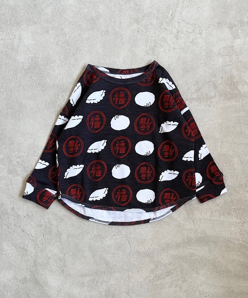 HOGAN RANCH WEAR(ホーガンランチウエア)の「スパンフライスロンT(80~130cm)(Tシャツ/カットソー・キッズ・ブラック/ベージュ/パープル/グレー/オレンジ/グリーン/マルチ/チャコール・90/100/110/120/80/130/95)」の4枚目の写真