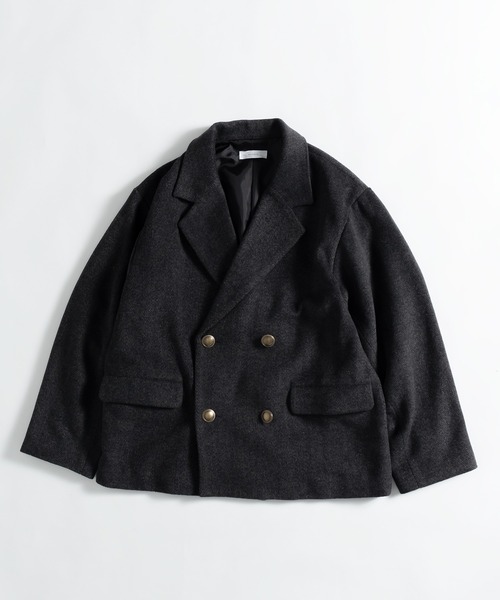 MUHET（ミュエータ）の「【セットアップ可能】ダブルブレザージャケット（テーラードジャケット・レディース・チャコールグレー/ベージュ/ブラウン・MEDIUM/X-LARGE）」の4枚目の写真