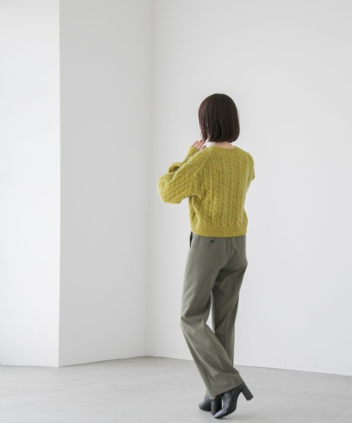 yuw（ユウ）の「ダブルクロストラウザー　123152（スラックス・レディース・ブルー/グリーン/ブラック・MEDIUM/LARGE）」の4枚目の写真