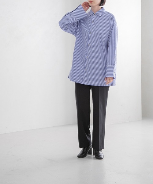 yuw（ユウ）の「ダブルクロストラウザー　123152（スラックス・レディース・ブルー/グリーン/ブラック・MEDIUM/LARGE）」の14枚目の写真