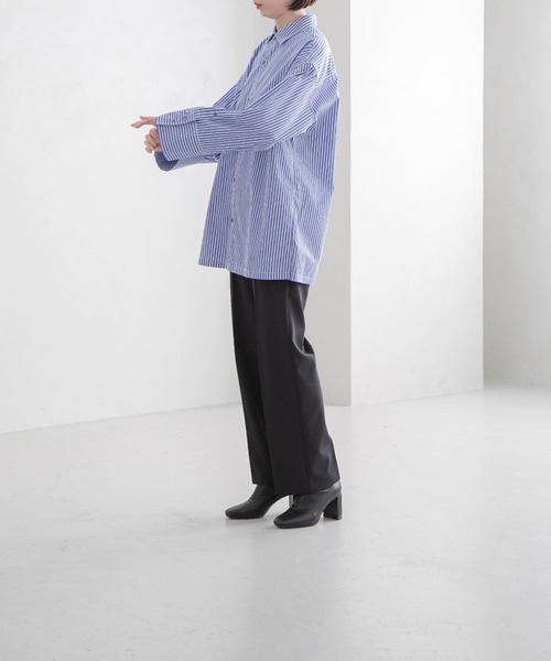 yuw（ユウ）の「ダブルクロストラウザー　123152（スラックス・レディース・ブルー/グリーン/ブラック・MEDIUM/LARGE）」の12枚目の写真