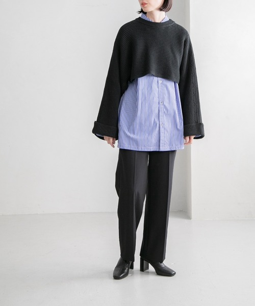 yuw（ユウ）の「ダブルクロストラウザー　123152（スラックス・レディース・ブルー/グリーン/ブラック・MEDIUM/LARGE）」の19枚目の写真