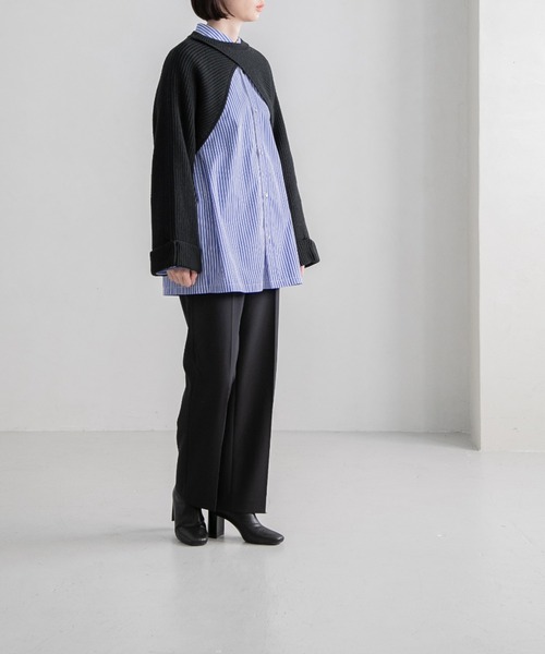 yuw（ユウ）の「ダブルクロストラウザー　123152（スラックス・レディース・ブルー/グリーン/ブラック・MEDIUM/LARGE）」の15枚目の写真