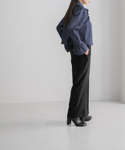 yuw（ユウ）の「ダブルクロストラウザー　123152（スラックス・レディース・ブルー/グリーン/ブラック・MEDIUM/LARGE）」の9枚目の写真