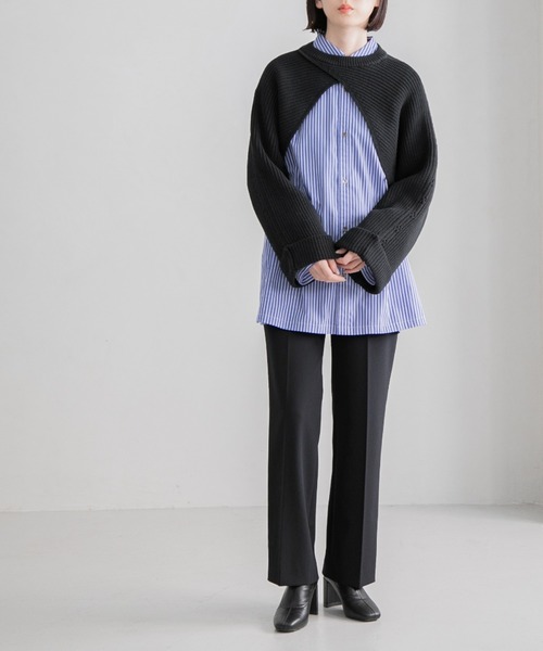 yuw（ユウ）の「ダブルクロストラウザー　123152（スラックス・レディース・ブルー/グリーン/ブラック・MEDIUM/LARGE）」の16枚目の写真