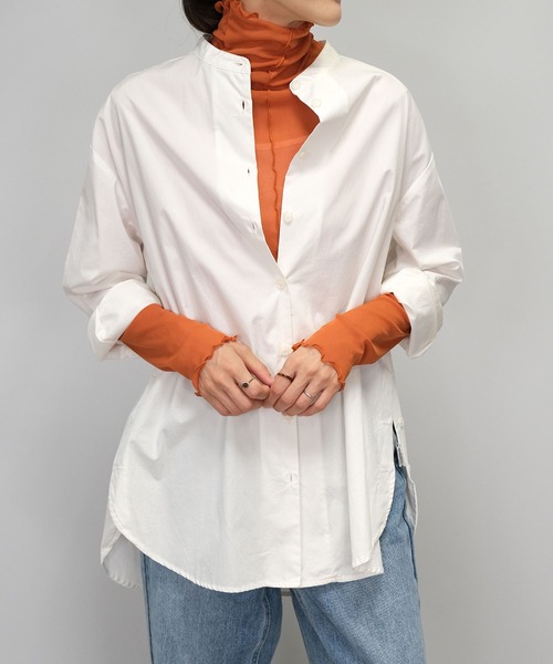 ＡＮＤＪ（アンドジェイ）の「【2022/AW】メロウシアーハイネックトップス（Tシャツ/カットソー・レディース・オレンジ/ベージュ系その他/ブラック/イエロー・M）」の4枚目の写真