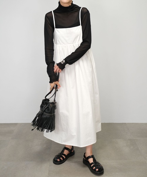 ＡＮＤＪ（アンドジェイ）の「【2022/AW】メロウシアーハイネックトップス（Tシャツ/カットソー・レディース・オレンジ/ベージュ系その他/ブラック/イエロー・M）」の10枚目の写真