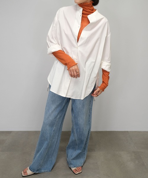 ＡＮＤＪ（アンドジェイ）の「【2022/AW】メロウシアーハイネックトップス（Tシャツ/カットソー・レディース・オレンジ/ベージュ系その他/ブラック/イエロー・M）」の22枚目の写真